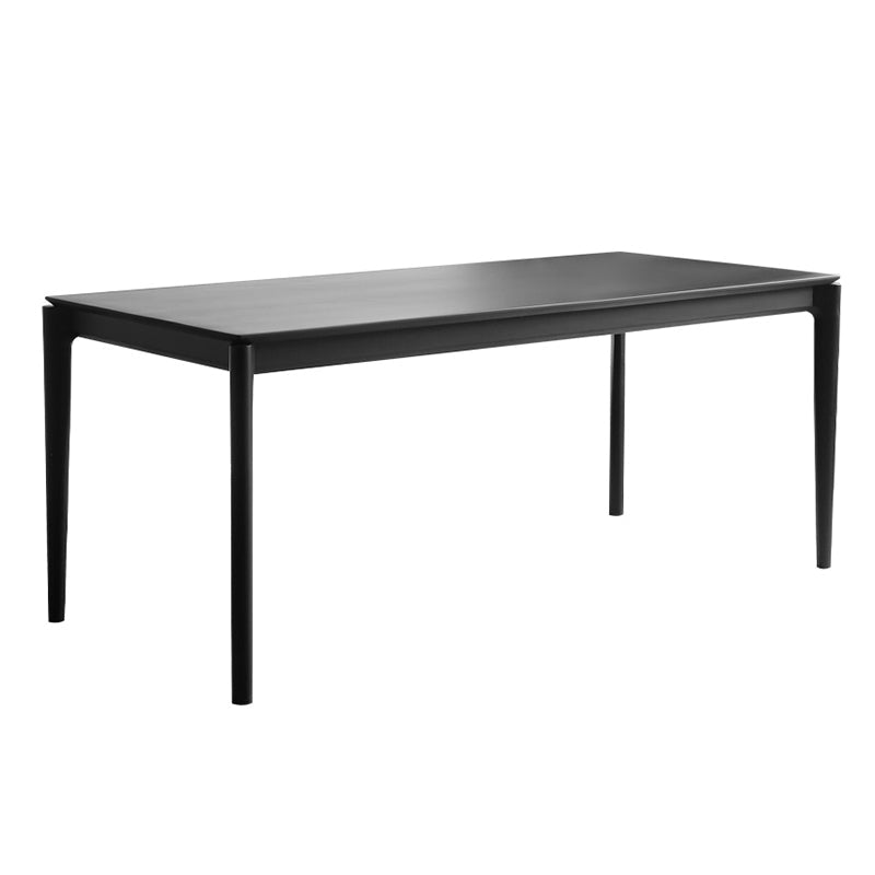 Set da pranzo moderno nero Set da pranzo con gambe in legno rettangolari da 1/2/5 pezzi per interni