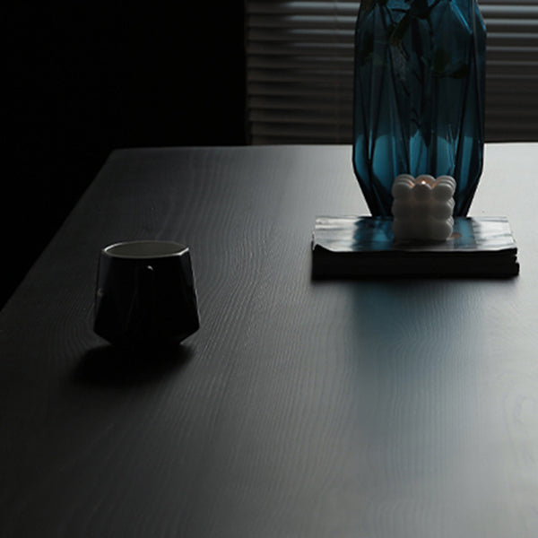 Set da pranzo moderno nero Set da pranzo con gambe in legno rettangolari da 1/2/5 pezzi per interni