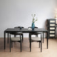 Set da pranzo moderno nero Set da pranzo con gambe in legno rettangolari da 1/2/5 pezzi per interni