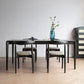 Set da pranzo moderno nero Set da pranzo con gambe in legno rettangolari da 1/2/5 pezzi per interni