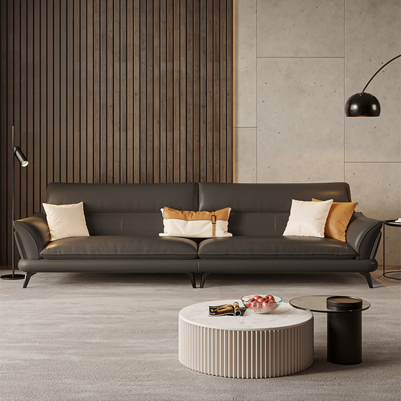 Cuscinetto cucito grigio scuro contemporaneo posteriore braccio stazionario svasato