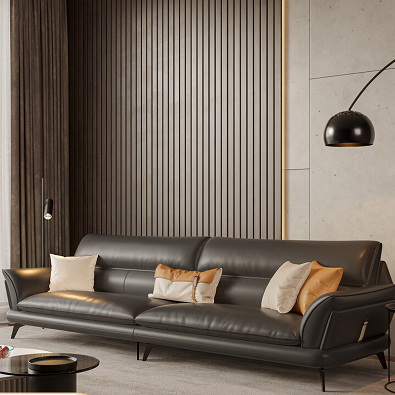 Cuscinetto cucito grigio scuro contemporaneo posteriore braccio stazionario svasato