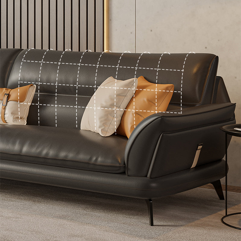 Cuscinetto cucito grigio scuro contemporaneo posteriore braccio stazionario svasato