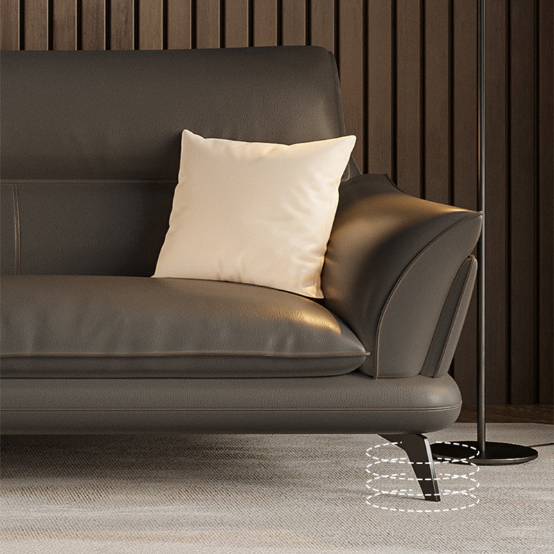 Cuscinetto cucito grigio scuro contemporaneo posteriore braccio stazionario svasato