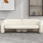 Sofa Couch Contemporary Tight Back Standard Settee Bench in White