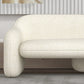 Sofa Couch Contemporary Tight Back Standard Settee Bench in White