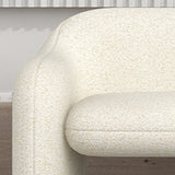 Sofa Couch Contemporary Tight Back Standard Settee Bench in White
