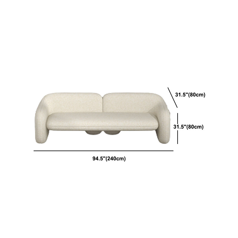 Sofa Couch Contemporary Tight Back Standard Settee Bench in White