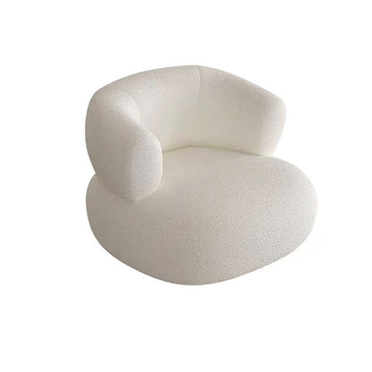 Contemporary Tight Back Sofa Couch Curved Settee Couch in White