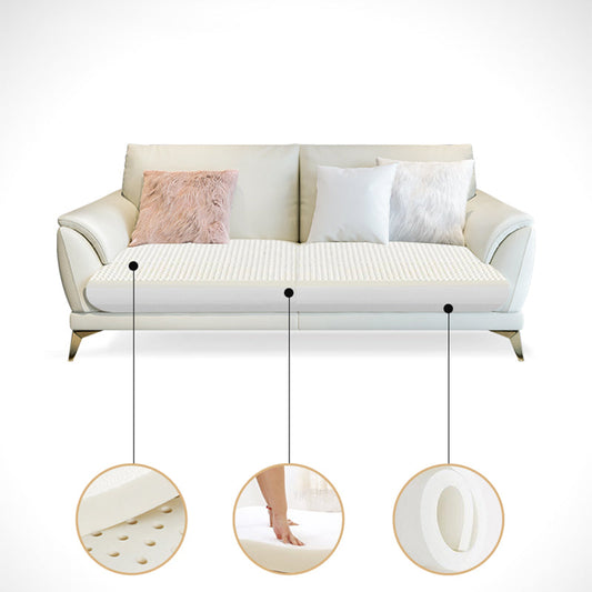 Panchina di divano standard contemporanea in pelle resistente alla macchia in bianco