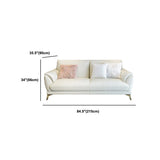 Banco de tono estándar contemporáneo de cuero resistente a las manchas en blanco