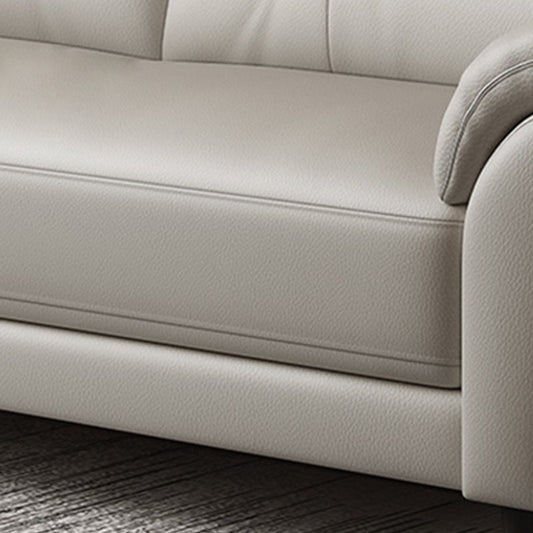 Cuoio in pelle divano di divano resistente al braccio cuscino contemporaneo in bianco