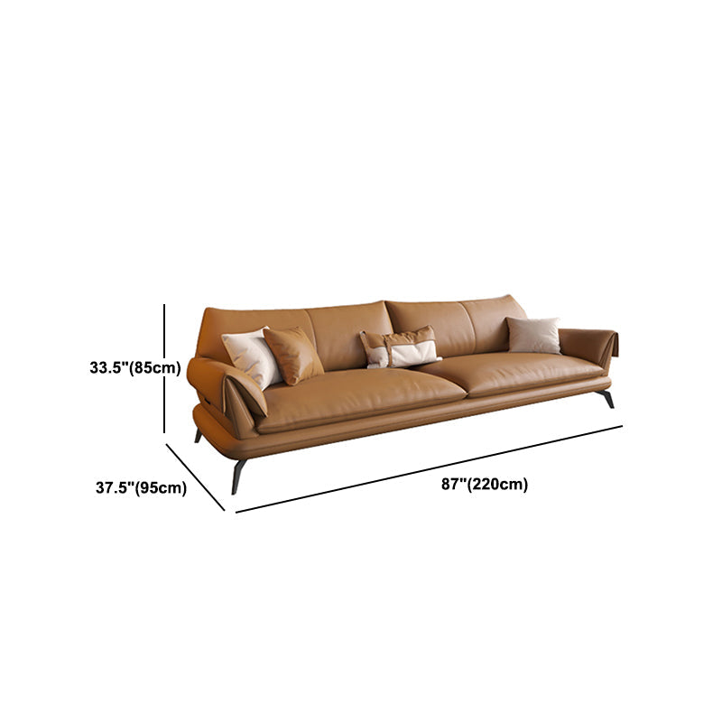 Contemporary Dark Brown Cushions Standard for Living Room Sofa