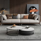 Contemporary Stationary Genuine Leather Stain Resistant Sofa for Living Room
