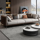 Contemporary Stationary Genuine Leather Stain Resistant Sofa for Living Room