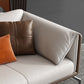 Contemporary Stationary Genuine Leather Stain Resistant Sofa for Living Room