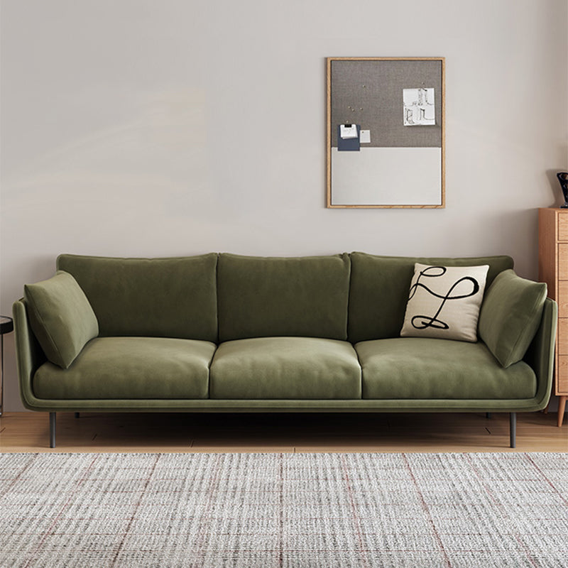 Contemporary Sofa CouchStandard Square Arm Settee Bench with Pillows Clearhalo 'furn' 'furn_sofas' 'Furniture' 'Living Room Furniture' 'Sofa' 'sofas' 5565845