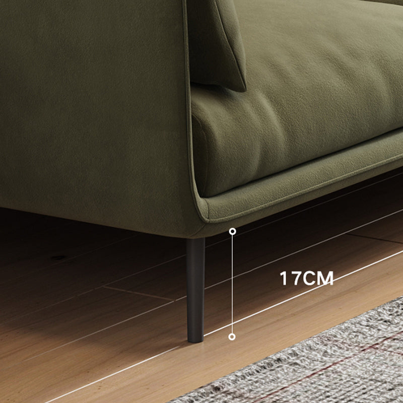 Contemporary Sofa CouchStandard Square Arm Settee Bench with Pillows Clearhalo 'furn' 'furn_sofas' 'Furniture' 'Living Room Furniture' 'Sofa' 'sofas' 5565851