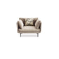 Contemporary Sofa CouchStandard Square Arm Settee Bench with Pillows 43"L x 36"W x 31"H Brown Clearhalo 'furn' 'furn_sofas' 'Furniture' 'Living Room Furniture' 'Sofa' 'sofas' 5565855