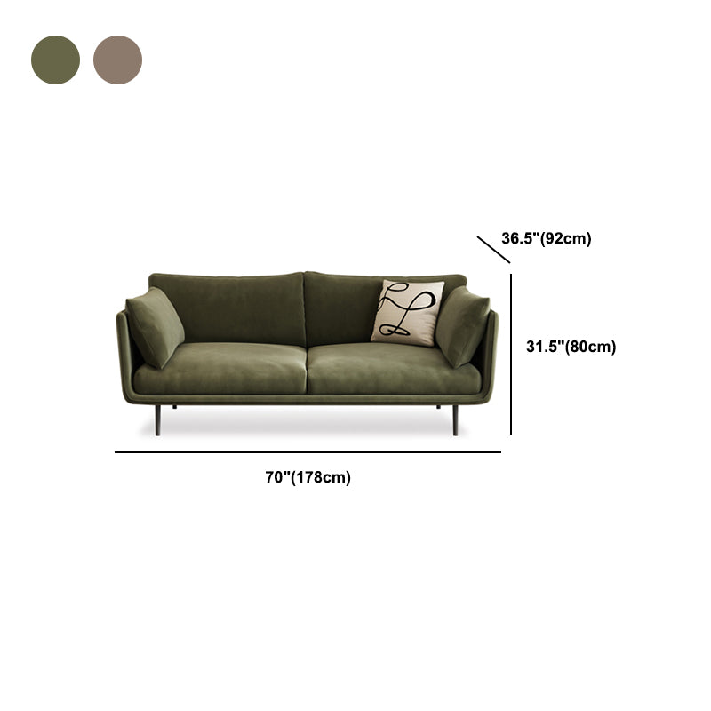 Contemporary Sofa CouchStandard Square Arm Settee Bench with Pillows Clearhalo 'furn' 'furn_sofas' 'Furniture' 'Living Room Furniture' 'Sofa' 'sofas' 5565862