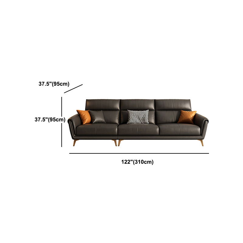 リビングルームソファのための現代の黒い縫製枕の傾斜した腕