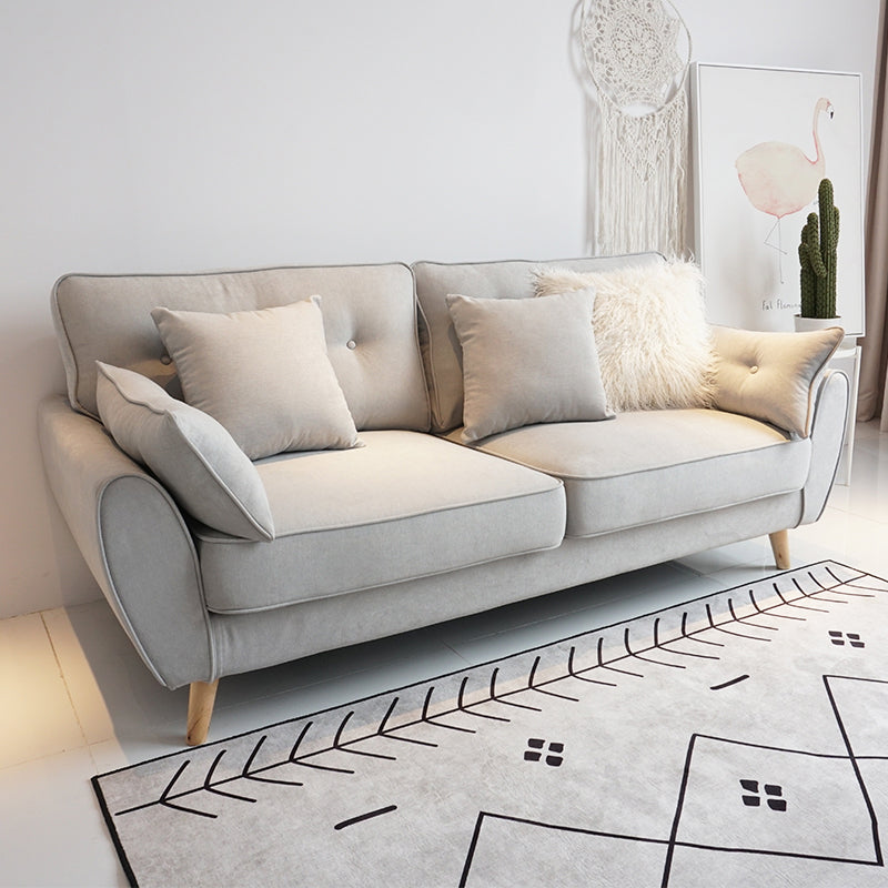 Divano standard contemporaneo set di divano braccio svasato con cuscini