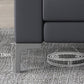 Black Square Arm Sofa Contemporary Standard Sofa for Living Room, 27.55" W