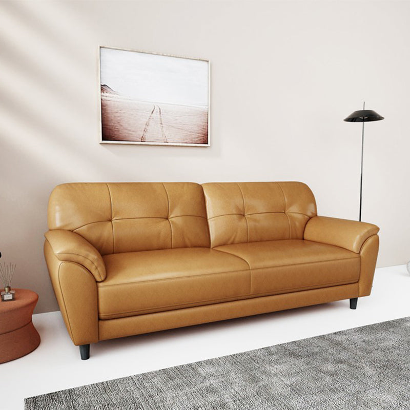 31.49" H Pillow Top Arm Sofa Brown Contemporary Standard Sofa