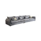 Nordic Square Arm Sofa & Chaise Loose Back Cushions Sofa - 26.77" H 104"L x 35"W x 27"H Gray Horizontal Clearhalo 'furn' 'furn_sectionals' 'Furniture' 'Living Room Furniture' 'Sectionals' 5566014