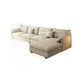 Nordic Square Arm Sofa & Chaise Loose Back Cushions Sofa - 26.77" H 138"L x 67"W x 27"H Off-White Right Clearhalo 'furn' 'furn_sectionals' 'Furniture' 'Living Room Furniture' 'Sectionals' 5566017