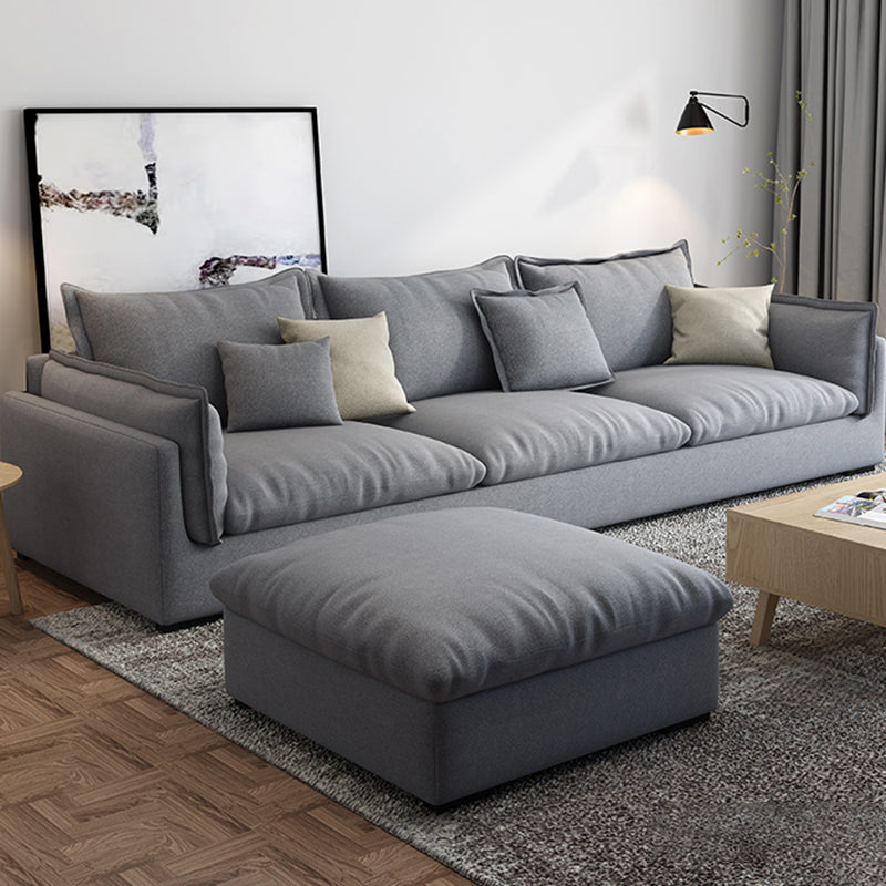 Nordic Square Arm Sofa & Chaise Loose Back Cushions Sofa - 26.77" H Clearhalo 'furn' 'furn_sectionals' 'Furniture' 'Living Room Furniture' 'Sectionals' 5566019