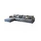 Nordic Square Arm Sofa & Chaise Loose Back Cushions Sofa - 26.77" H 138"L x 67"W x 27"H Gray Left Clearhalo 'furn' 'furn_sectionals' 'Furniture' 'Living Room Furniture' 'Sectionals' 5566020