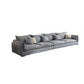 Nordic Square Arm Sofa & Chaise Loose Back Cushions Sofa - 26.77" H 110"L x 35"W x 27"H Gray Horizontal Clearhalo 'furn' 'furn_sectionals' 'Furniture' 'Living Room Furniture' 'Sectionals' 5566032