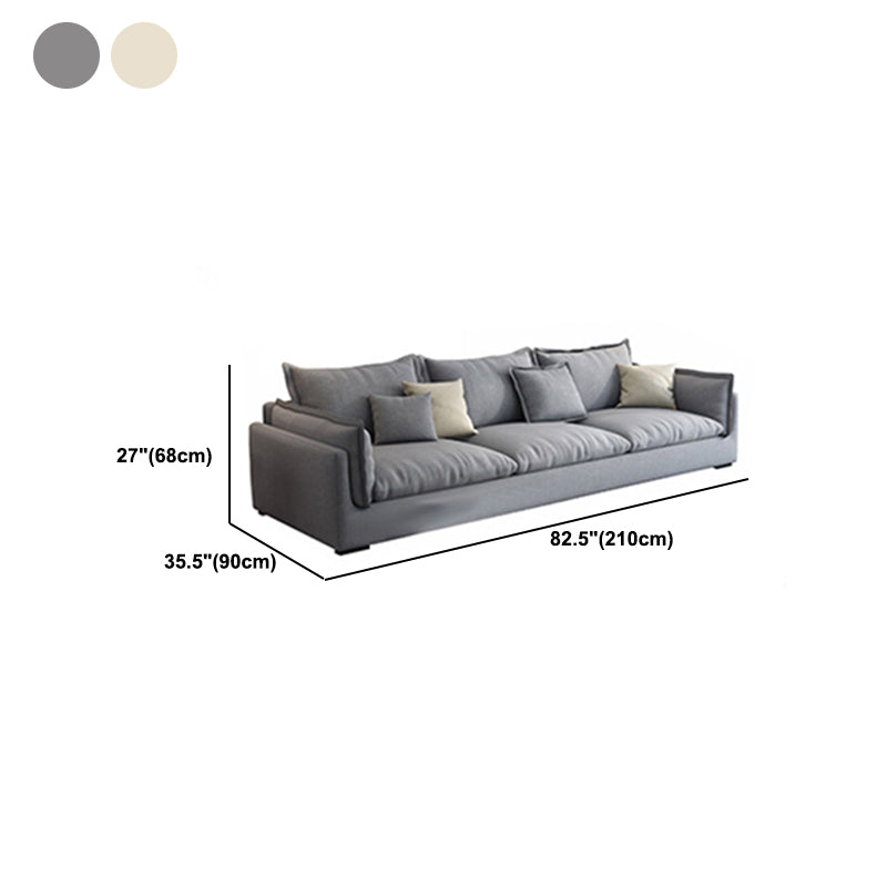 Nordic Square Arm Sofa & Chaise Loose Back Cushions Sofa - 26.77" H Clearhalo 'furn' 'furn_sectionals' 'Furniture' 'Living Room Furniture' 'Sectionals' 5566041