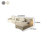 Nordic Square Arm Sofa & Chaise Loose Back Cushions Sofa - 26.77" H Clearhalo 'furn' 'furn_sectionals' 'Furniture' 'Living Room Furniture' 'Sectionals' 5566048
