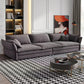 Contemporary Cushions Sofa & Chaise Loose Back Flared Arm Sofa