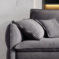 Contemporary Cushions Sofa & Chaise Loose Back Flared Arm Sofa