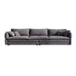 Contemporary Cushions Sofa & Chaise Loose Back Flared Arm Sofa