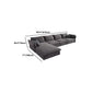 Contemporary Cushions Sofa & Chaise Loose Back Flared Arm Sofa