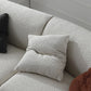 Scandinavian Curved Sofa with Chaise 49.21-In D 4-Seater Sofa