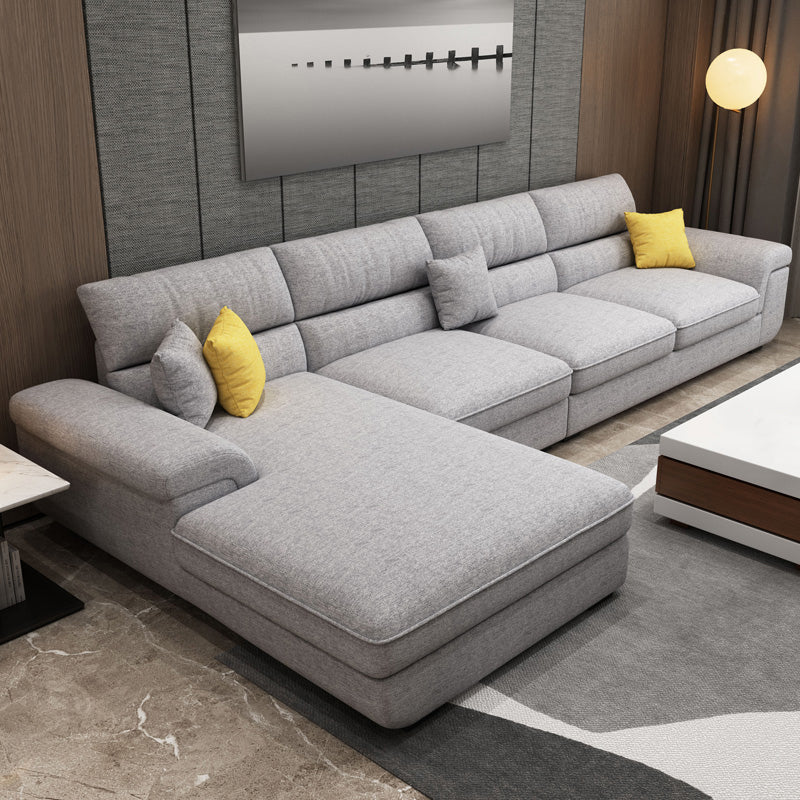 137.79 "L Modern Sectional Sectional Pillow Brazo Sectional para sala de estar