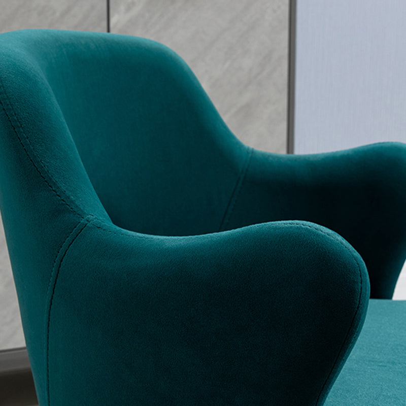 23.62"W x 23.62"D Velvet/Leather Side Chair Brass Four Legs Accent Chair Clearhalo 'Accent Chairs' 'accent_chairs' 'Chairs & Seating' 'furn' 'furn_accent_chairs' 'Furniture' 'Living Room Furniture' 5566446