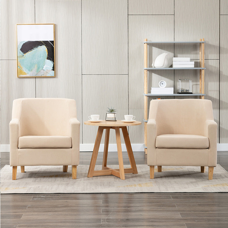 27,55 "W Velvet Arm Chaid Basic 4 jambes Accent Chaise avec dos serré et bras carrés