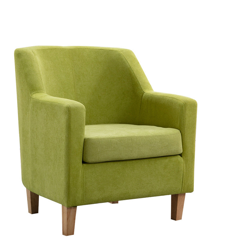 27,55 "W Velvet Arm Chaid Basic 4 jambes Accent Chaise avec dos serré et bras carrés