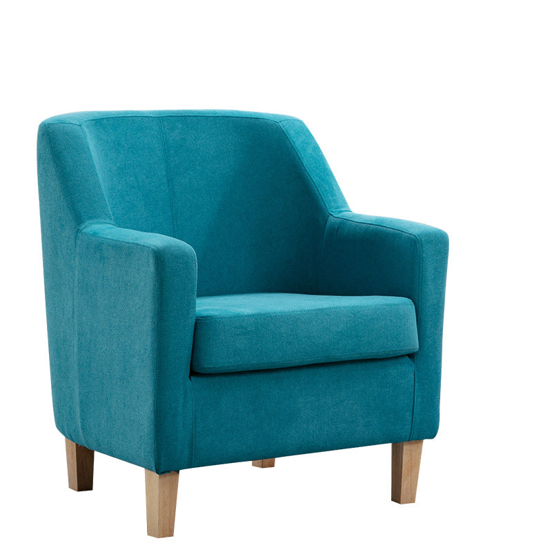 27,55 "W Velvet Arm Chaid Basic 4 jambes Accent Chaise avec dos serré et bras carrés