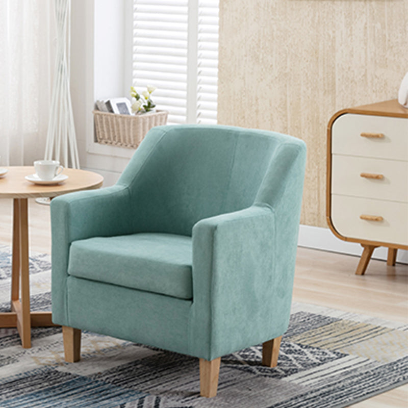 27,55 "W Velvet Arm Chaid Basic 4 jambes Accent Chaise avec dos serré et bras carrés