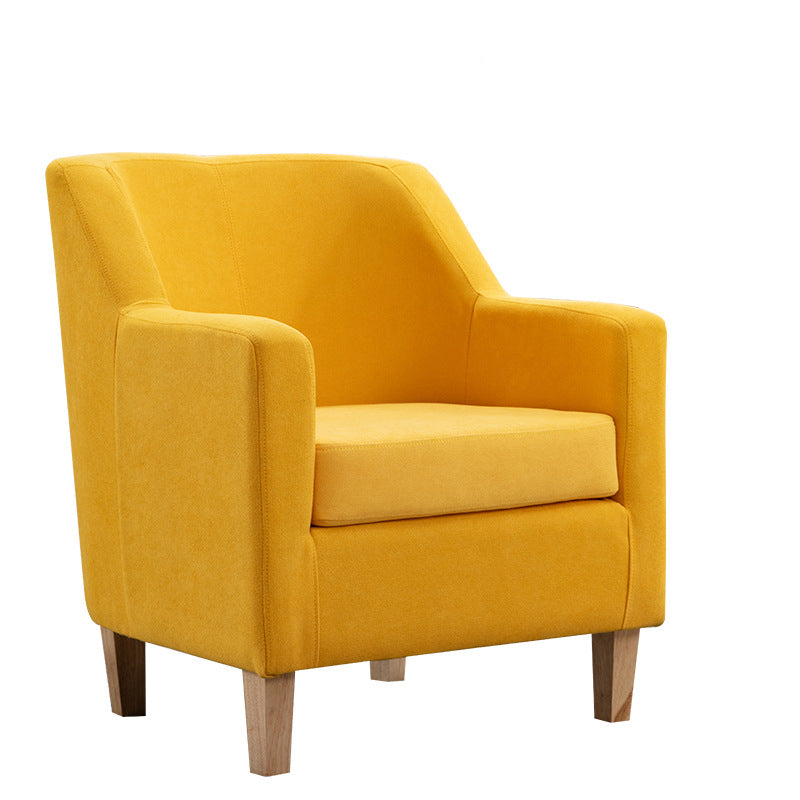 27,55 "W Velvet Arm Chaid Basic 4 jambes Accent Chaise avec dos serré et bras carrés