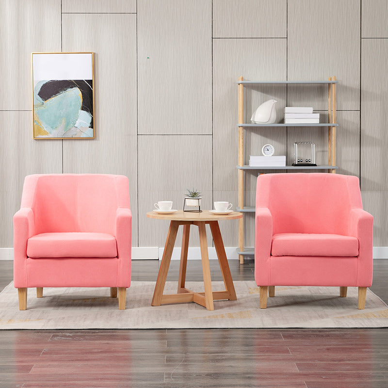 27,55 "W Velvet Arm Chaid Basic 4 jambes Accent Chaise avec dos serré et bras carrés