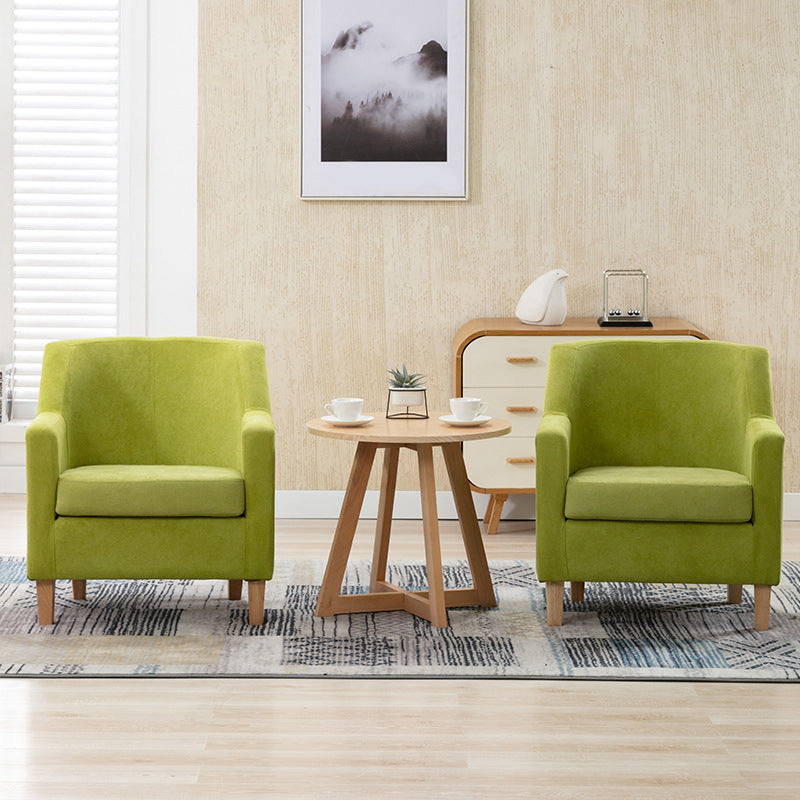 27,55 "W Velvet Arm Chaid Basic 4 jambes Accent Chaise avec dos serré et bras carrés