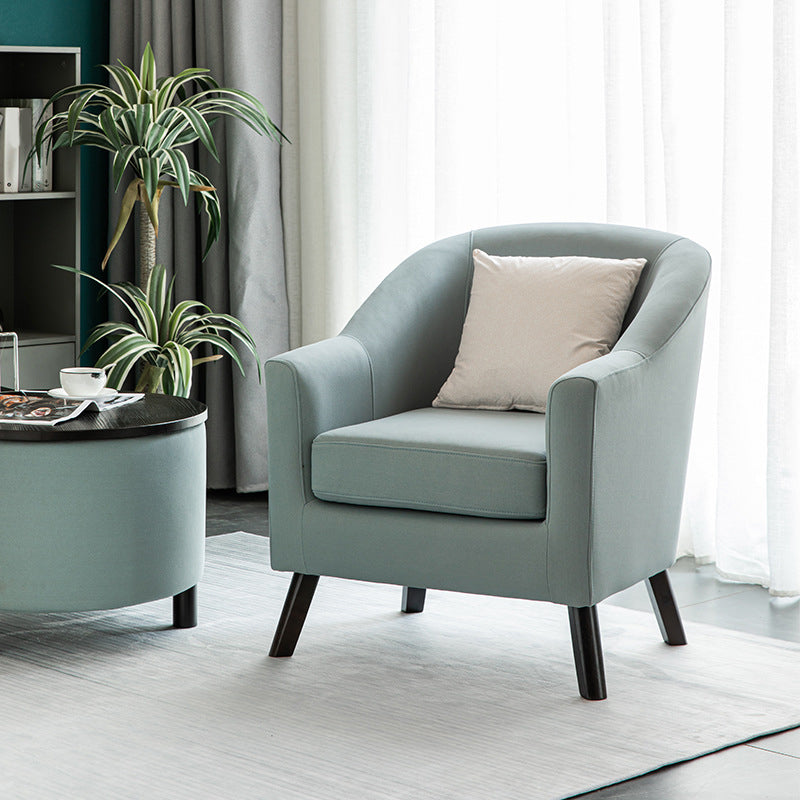 26.77 "L x 27.55" W x 32.67 "H Bonded lederen vat Accentstoel Schuin armen vatstoel